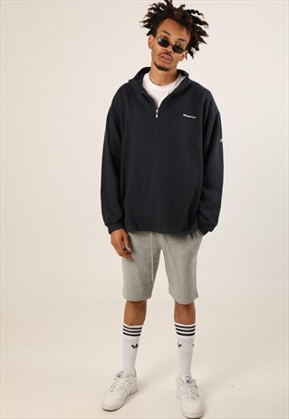 VINTAGE REEBOK EMBROIDERED SPELL OUT 1/4 ZIP SWEATSHIRT