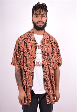 MENS VINTAGE SHIRT LARGE MULTI 90'S