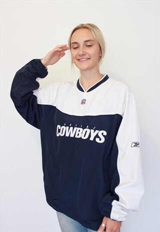 VINTAGE 90S RARE PULLOVER WINDBREAKER NFL DALLAS JACKET