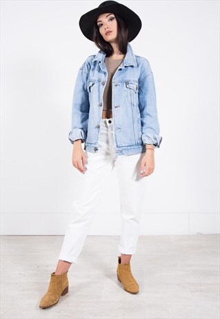 VINTAGE 80S CLASSIC LEE BASIC DENIM JACKET / S1448