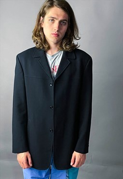vintage black remus soft lining blazer jacket