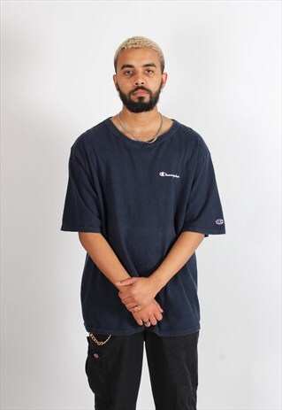 VINTAGE NAVY CHAMPION T-SHIRT