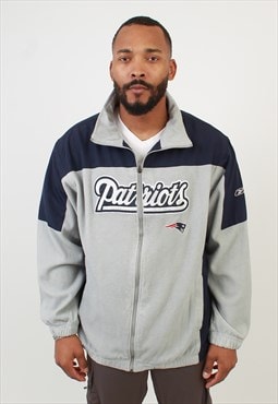Men's Vintage NFL Reebok Patriots Full Zip Fleece Jacket