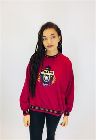 RALPH LAUREN CHAPS EMBROIDERED SWEATSHIRT