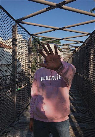 BAAD HOODIE (LIGHT PINK REFLECTIVE BRUTALITY HOODIE)