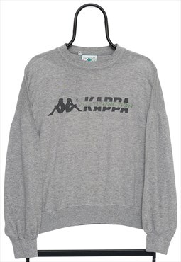 Vintage Kappa 80s Grey Long Sleeved TShirt Mens