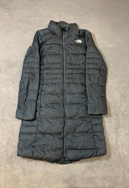 The North Face 550 Puffer Coat Longline w/ Embroidered Logo