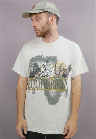 VINTAGE SOUVENIR T-SHIRT IN GREY WITH LOGO
