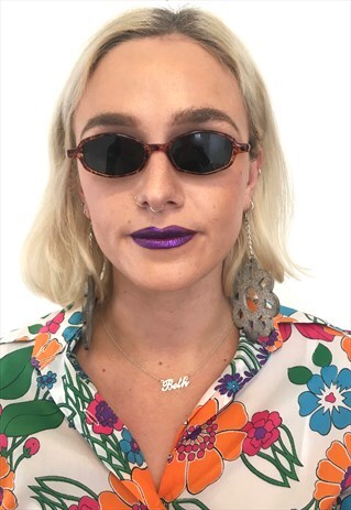 VINTAGE 90S RARE BROWN HEXAGON SUNGLASSES