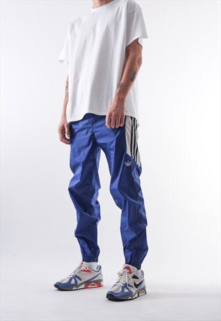 VINTAGE ADIDAS ORIGINALS NYLON TRACKSUIT JOGGER PANTS 90S