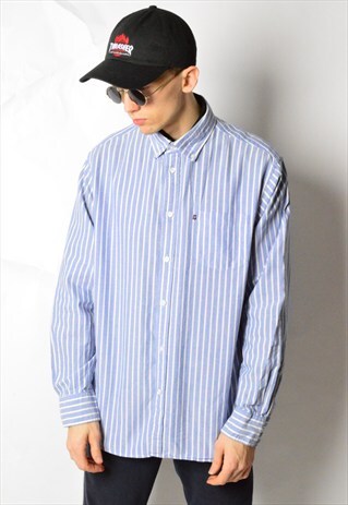 US POLO ASSN LIGHT BLUE STRIPED LONG SLEEVE SHIRT