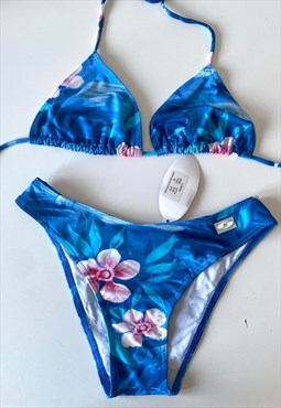 Y2K Deadstock Floral Print Bikini Set