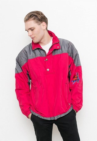 RED QUARTER ZIP SPORT JACKET
