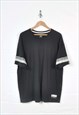 Vintage Champion T-Shirt Crew Neck Black XXL