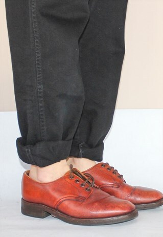 VINTAGE 70'S CHERRY BROWN MOD LEATHER BROGUES