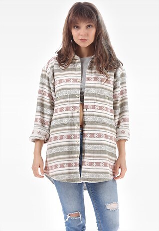 WESTERN AZTEC FLANNEL SHIRT