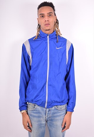NIKE MENS VINTAGE JACKET LARGE BLUE 90'S