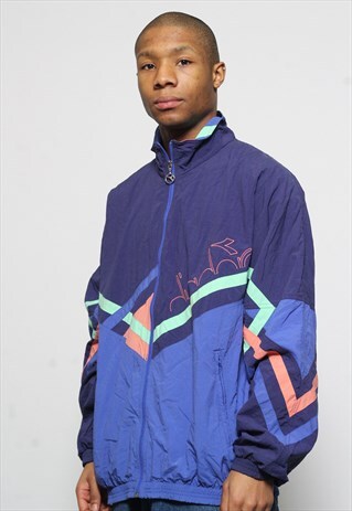 VINTAGE DIADORA TRACK JACKET BLUE