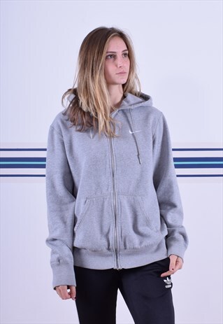 GREY NIKE ZIPPED HOODIE