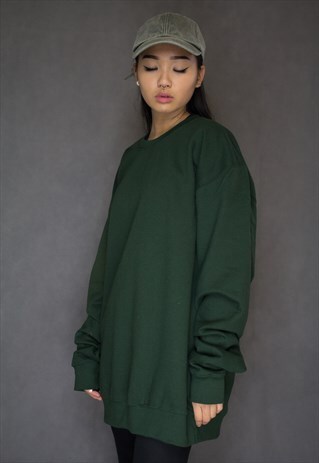 OVERSIZED FOREST GREEN JUMPER