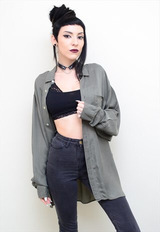 VINTAGE 90'S GENUINE SILK STONEY OVERSIZED SHIRT