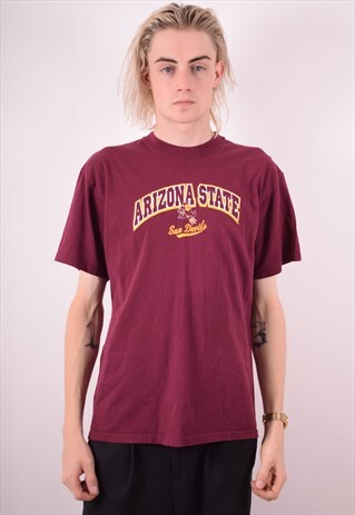 MENS VINTAGE ARIZONA STATE SUN DEVILS T-SHIRT TOP LARGE 90S