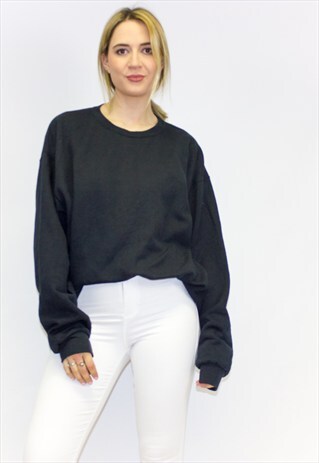 VINTAGE 90'S OVERSIZED BLACK SWEATSHIRT