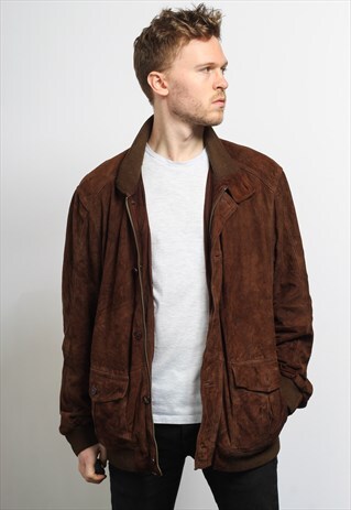 VINTAGE SUEDE BOMBER JACKET