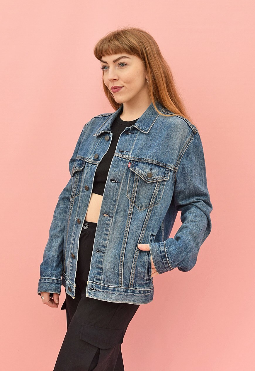 Levi's ex boyfriend trucker deals jacket indigo anthem