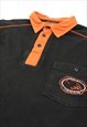 VINTAGE HARLEY DAVIDSON BACK SPELLOUT HEAVY POLO SHIRT
