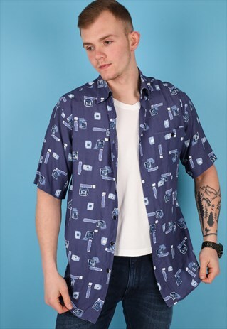 VINTAGE PATTERN SHIRT IN MULTI NS185