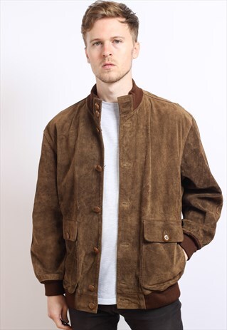 VINTAGE SUEDE BOMBER JACKET