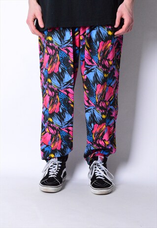 VINTAGE 80S COLOURFUL ABSTRACT PRINT PANTS