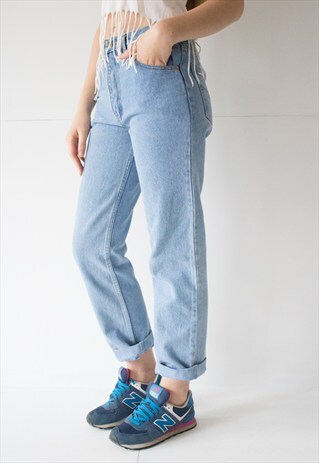 VINTAGE RETRO LIGHT BLUE JEANS DENIM