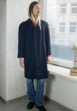 Vintage 70's Navy Thin Wool Coat