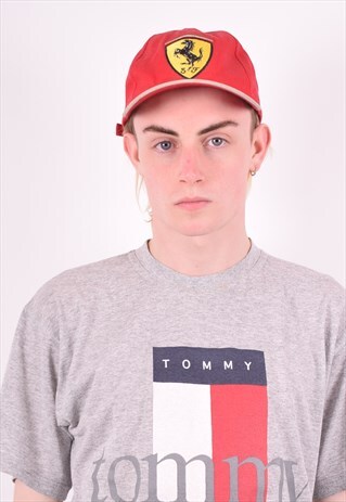 FERRARI MENS VINTAGE CAP ONE SIZE RED 90S