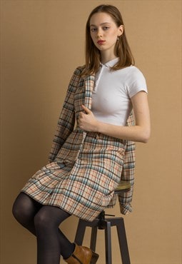 Womens checked 1970 suit 6070