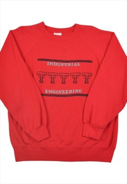 Vintage Industrial Engineering Crew Sweatshirt Red Small