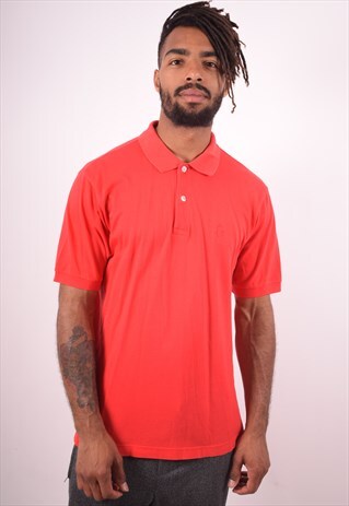 SERGIO TACCHINI MENS VINTAGE POLO SHIRT MEDIUM RED 90S