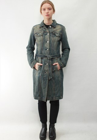 VINTAGE 90' AMAZING COOL OLDSCHOOL DENIM COAT/DRESS