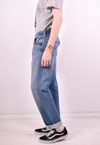 LEVI'S 501 MENS VINTAGE JEANS W33 L32 BLUE 90'S