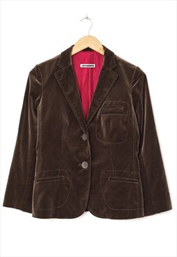 Vintage JIL SANDER Blazer Jacket Velour Brown