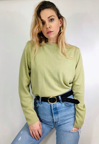 SAGE GREEN MOCK NECK SWEATER