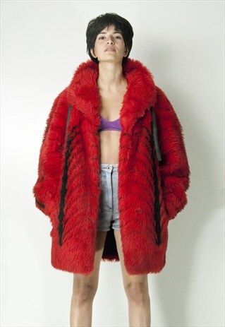 VINTAGE 80S FAUX FUR JACKET