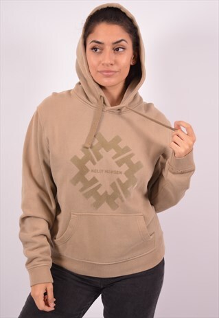 VINTAGE HELLY HANSEN HOODIE JUMPER KHAKI
