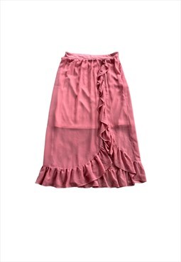 Womens Savannah Miller UK 10 pink skirt long length 