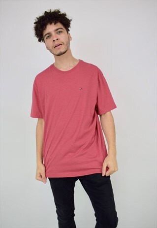 VINTAGE 90'S TOMMY HILFIGER RED T-SHIRT