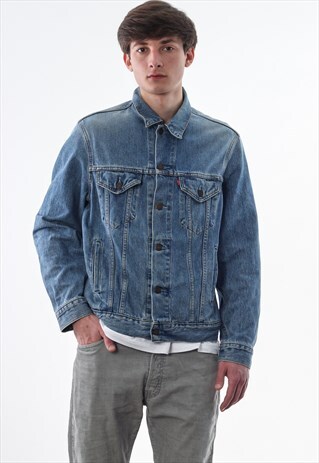 VINTAGE LEVIS TRUCKER 90S BLUE DENIM JEANS