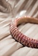 PINK TWISTED BEAD SEQUIN SPARKLE HEADBAND