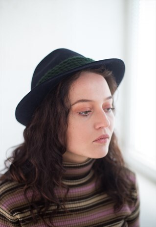 VINTAGE 60'S WOOL HAT IN BLACK